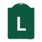 Signmission Designer Series Sign-Sign W/ Letter L, Green & White Aluminum Sign, 18" x 24", GW-1824-22942 A-DES-GW-1824-22942 - alternate 1